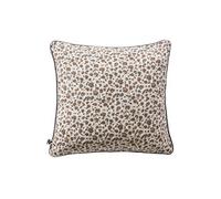 Coussin Déhoussable 45x45cm Gaze de Coton Imprimé Tâcheté Brun - SOLENE - ALTOBUY Marron G