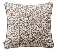 Coussin Déhoussable 45x45cm Gaze de Coton Imprimé Tâcheté Brun - SOLENE - ALTOBUY Marron G