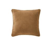 Coussin Déhoussable 45x45cm Velours de Coton Coloris Camel - HARRIS -
