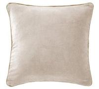 Coussin Déhoussable 45x45cm Velours de Coton Coloris Pampa - HARRIS - ALTOBUY Beige G