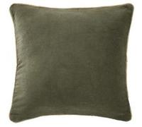 Coussin Déhoussable 45x45cm Velours de Coton Coloris Thym - HARRIS - ALTOBUY Vert G