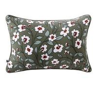 Coussin déhoussable 45x60cm gaze de coton imprimé Floral coloris vert - FLORIANE - ALTOBUY Vert