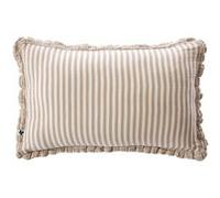 Coussin déhoussable 45x60cm gaze de coton tissé rayé beige - ROMELIA - ALTOBUY Beige