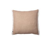 Coussin déhoussable 50x50cm coton tissage texturé coloris beige - ANTOINETTE -