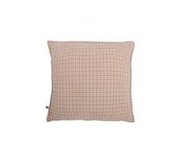 Coussin déhoussable 50x50cm coton tissage texturé coloris beige et blanc - ANTOINE -