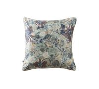 Coussin déhoussable 50x50cm velours imprimé floral coloris vert céladon - ISABEL - ALTOBUY Vert