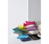 Coussin déhoussable 60/60 100% coton tissé teint Safran