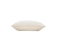 Coussin déhoussable CREST - Polycoton imprimé métallisé - 45 x 45 cm - Ecru