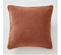 Coussin déhoussable en velours de coton César - 45 x 45 cm - Terracotta