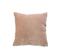 Coussin déhoussable en velours, fermeture par zip