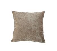 Coussin déhoussable en velours Naturel 40x40 cm