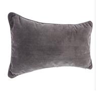 Coussin Déhoussable ""Lilou"" 50x30cm Gris Foncé
