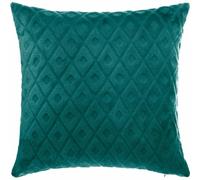 Coussin Déhoussable Losange 3D Bleu Canard 40x40 cm