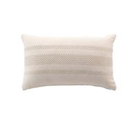 Douceur d'Intérieur - Coussin déhoussable Naturel 30x50 cm - Coton jacquard - Beige