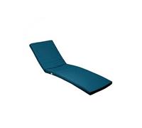 Coussin déhoussable pour bain de soleil, transat - 183 x 60 cm - Bleu azur -