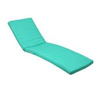 Coussin déhoussable pour bain de soleil, transat - 183 x 60 cm - Bleu turquoise - Linxor Bleu Turquoise G