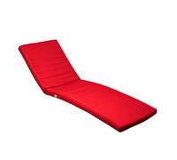 Coussin déhoussable pour bain de soleil, transat - 183 x 60 cm - Rouge - Linxor