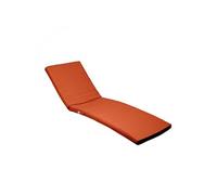 Coussin déhoussable pour bain de soleil, transat - 183 x 60 cm - Terracotta -