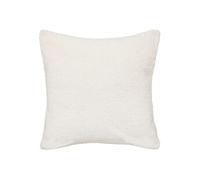 Atmosphera – Coussin déhoussable Snowy – Bouclette unie 40 x 40 cm – Ivoire