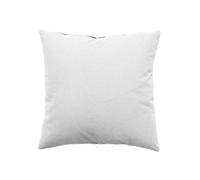 Coussin déhoussable uni en coton Blanc 40x40 cm