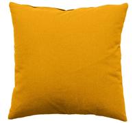 Coussin déhoussable uni en coton Jaune moutarde 60x60 cm
