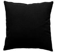 Coussin déhoussable uni en coton Noir 60x60 cm
