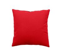 Enjoy Home, Coussin, Dimension 40 x 40 cm, 400 g, Rouge Vif, Coton certifié Oeko Tex, Lavable en Machine, Déhoussable avec Zip, Idéal pour Apporter de la Couleur à Vos canapés, Collection Panama