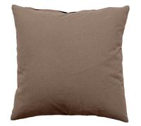 Coussin déhoussable uni en coton Taupe 40x40 cm