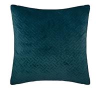 Coussin ""Dolce"" velours bleu 40x40cm - Atmosphera Créateur d'intérieur