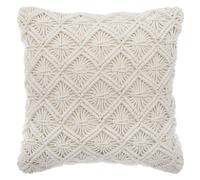 Atmosphera - Coussin Eté Indien en macramé 40x40 cm