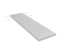 Coussin d'extérieur pour chaise Longue - Outsunny - Rectangulaire avec appui-tête et liens - déperlant - 196 x 63 cm - gris clair