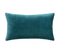 Atmosphera Coussin Dolce effet velours déhoussable 58 x 38 cm Bleu canard