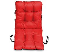 Coussin Dossier pour Chaise Longue, Siège, Banc de Jardin - Rouge - 48x96 cm - Imperméable