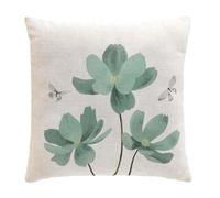 Douceur d'Intérieur Coussin déco Palmiflore 45x45 cm déhoussable Vert