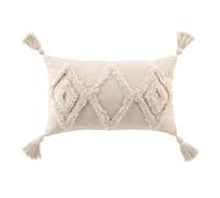 Coussin - DOUCEUR D'INTERIEUR - Naturel - 30x50 cm - Déhoussable - Motifs losanges