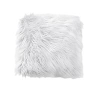 Coussin doux à poils longs Epicéa - 45 x 45 cm - Blanc