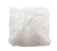 Coussin doux à poils longs Epicéa - 45 x 45 cm - Ecru