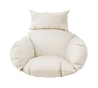 Coussin doux, amovible et lavable pour suspendre une chaise œuf, pour extérieur, terrasse, panier de terrasse, coussin de chaise, idéal pour jardin, balcon et chambre à coucher (coussin blanc