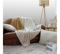 Coussin Effet Fourrure 2 Tons Gris 40 X 40 Cm
