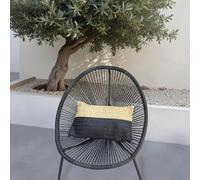 Coussin effet raphia - Bi-colore - Rectangle - 30x50cm