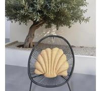 Coussin effet raphia - Forme de coquillage - 50x35cm