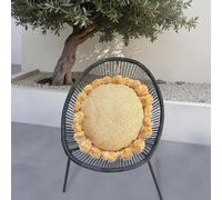 Coussin effet raphia - Forme de soleil - 50x15cm