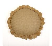 Coussin Effet Raphia - Forme Soleil - 50x15cm - Déco Arts