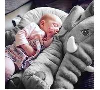 Coussin éléphant en coton pour enfant - OUTAD - 50x60cm - Gris, Jaune, Rose, Bleu, Violet