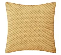 Atmosphera – Coussin Motifs Otto – Coton – 38 x 38 cm – Jaune ocre
