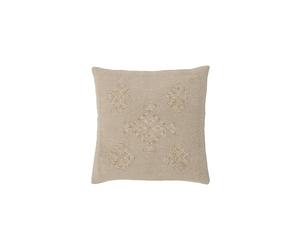 Coussin en coton beige, carré, uni, design nordique - Bloomingville, Leva - 45x45x1 cm