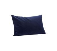 Coussin en coton bleu foncé, rectangulaire, uni, décoratif - Hübsch, Willow - 60x40x1 cm