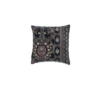 Coussin en coton bleu, rectangulaire, à motifs, remplissage polyester, retardateur de feu - Bloomingville, Frode - 45x45x1 cm