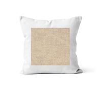 Coussin en coton lavé 40x40 cm JUTE blanc, par Soleil d'Ocre