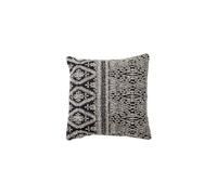 Coussin en coton noir, rectangulaire, motif noir et blanc - Bloomingville, Kuno - 45x45x1 cm